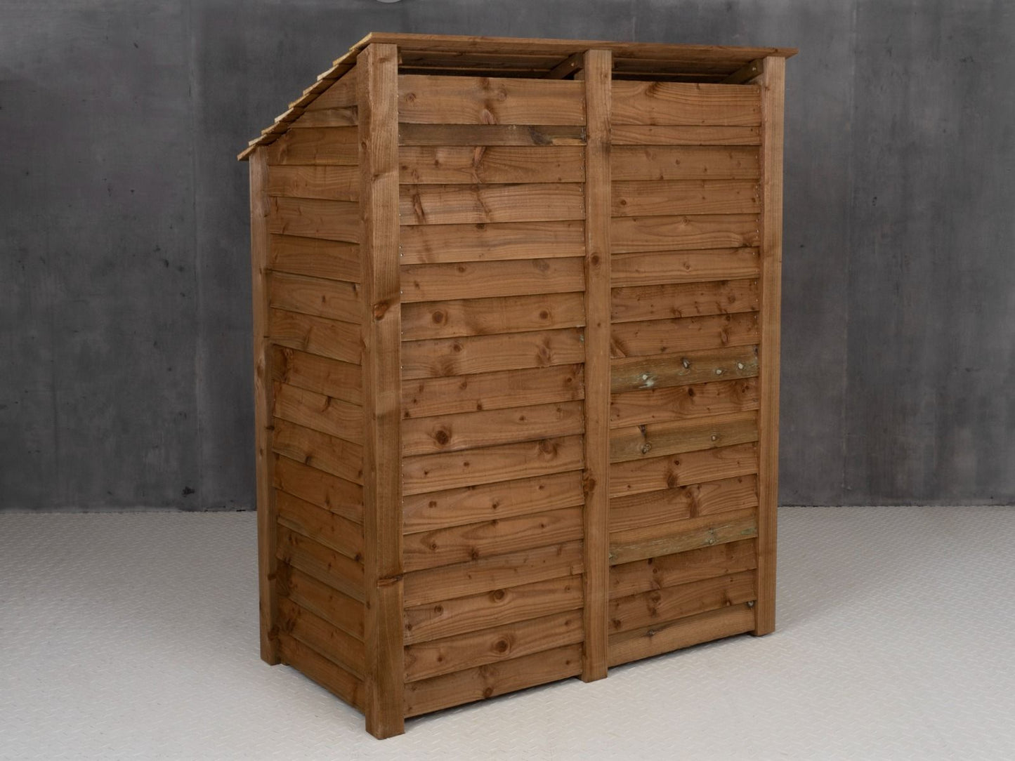 Wooden Garden Tool Storage W-146cm, H-126cm or 180cm, D-88cm - Brown Finish