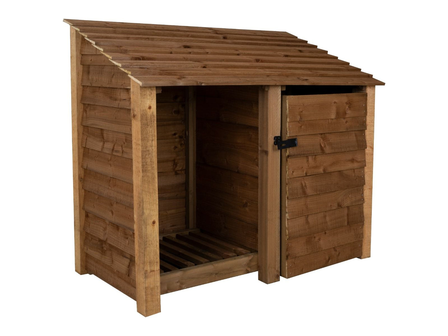 Wooden Garden Tool Storage W-146cm, H-126cm or 180cm, D-88cm - Brown Finish