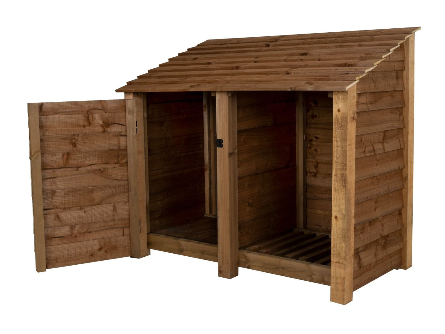 Wooden Garden Tool Storage W-146cm, H-126cm or 180cm, D-88cm - Brown Finish