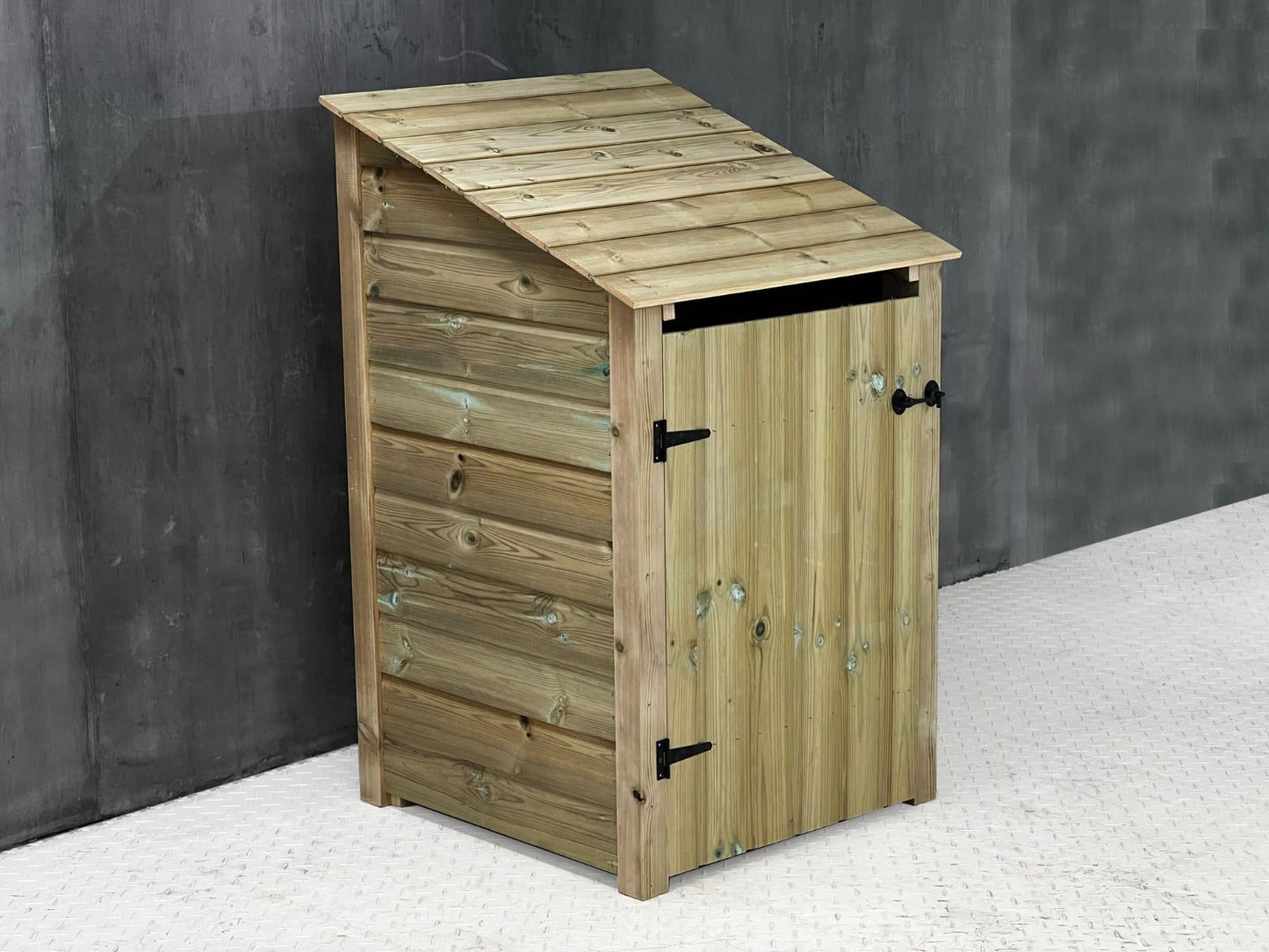 Wooden Premium Tongue/Groove Log Store with Door and Shelf (W-79cm, H-126cm or H-180cm, D-88cm)