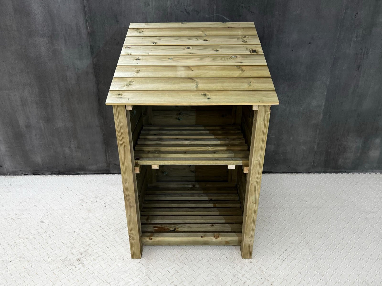 Wooden Premium Tongue/Groove Log Store with Shelf (W-79cm, H-126cm or H-180cm, D-88cm)
