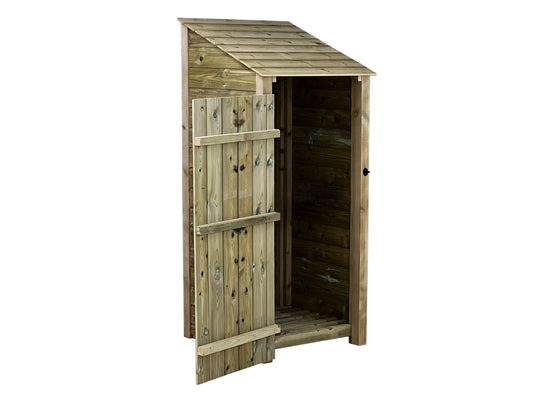 Wooden Premium Tongue/Groove Log Store with Door (W-79cm,H-126cm or H-180cm, D-88cm)