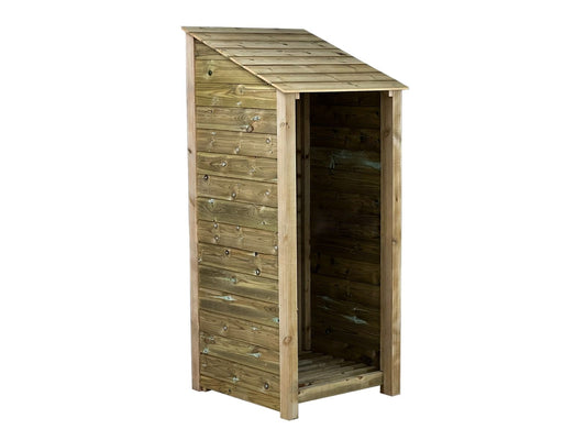 Wooden Premium Tongue/Groove Log Store (W-79cm, H-126cm or H-180cm, D-88cm)