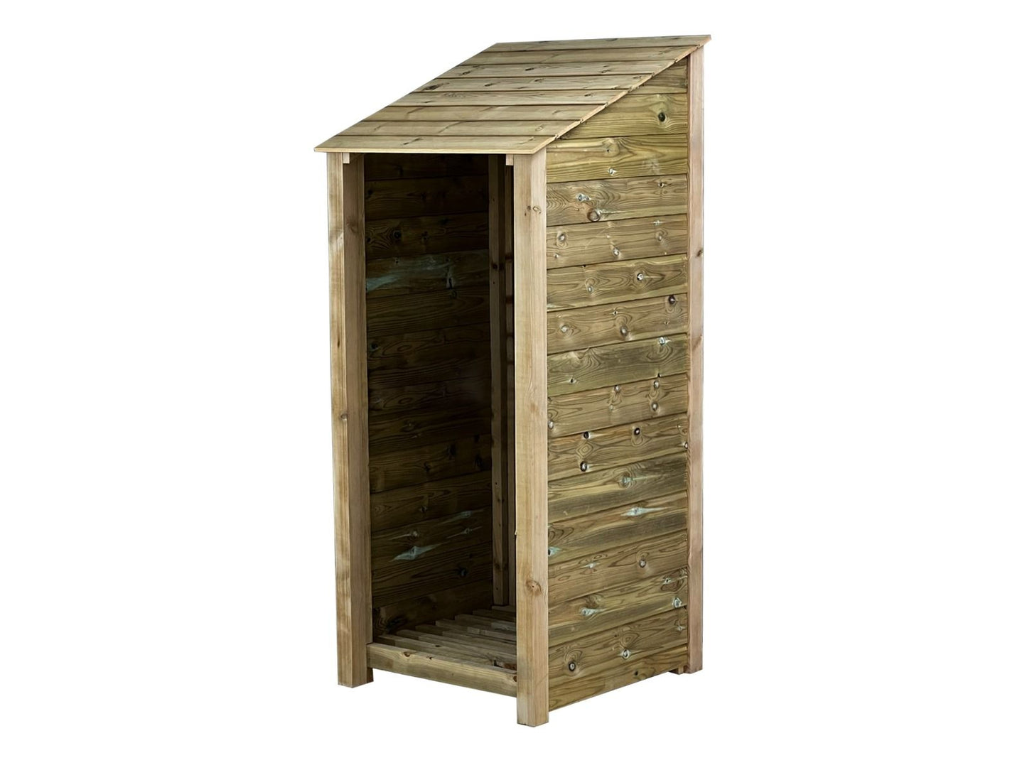 Wooden Premium Tongue/Groove Log Store (W-79cm, H-126cm or H-180cm, D-88cm)