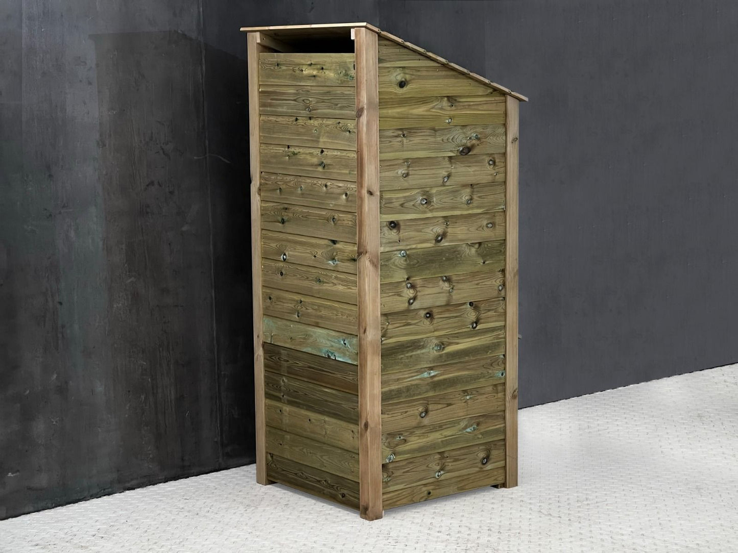 Wooden Premium Tongue/Groove Log Store with Door and Shelf (W-99cm, H-126cm or H-180cm, D-88cm)