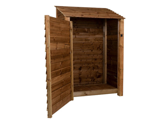 Wooden Garden Tool Storage W-119cm, H-126cm or 180cm, D-88cm - Brown Finish