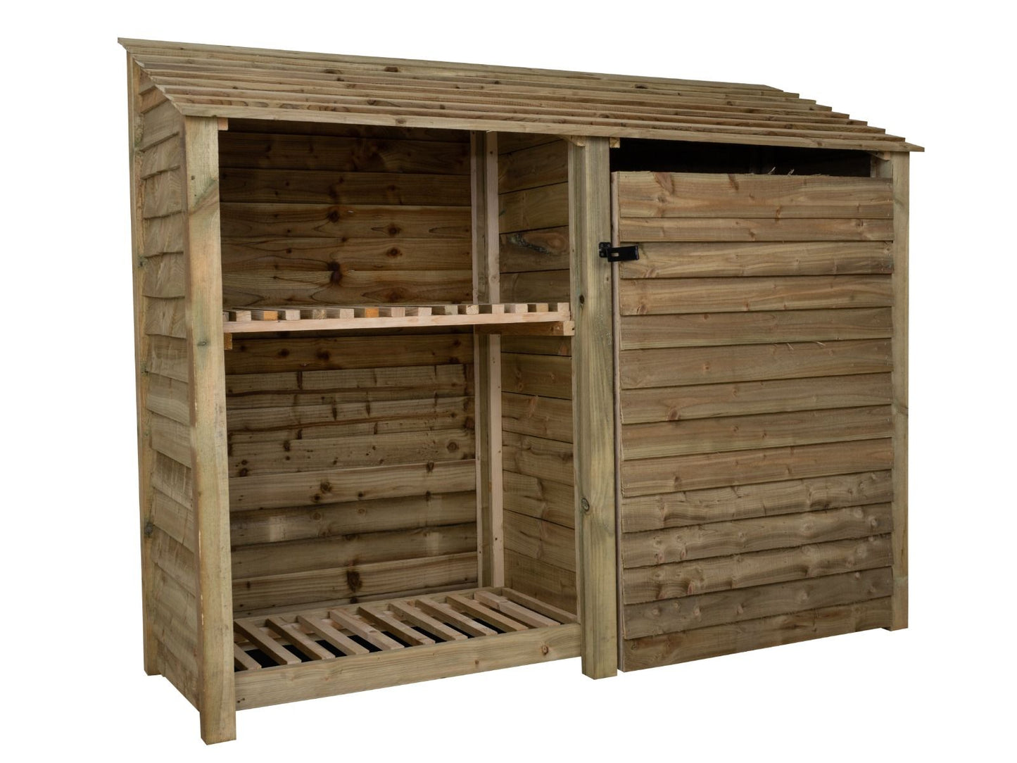 Wooden Garden Tool Storage with Shelf W-227cm, H-126cm or 180cm, D-88cm