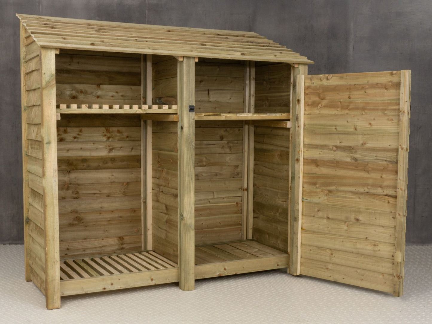 Wooden Garden Tool Storage with Shelf W-187cm, H-126cm or 180cm, D-88cm