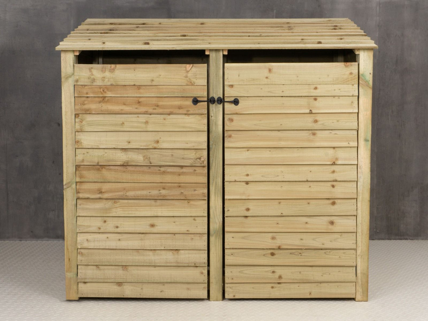 Wooden Log Store with Doors and Shelf W-187cm, H-126cm or 180cm, D-88cm