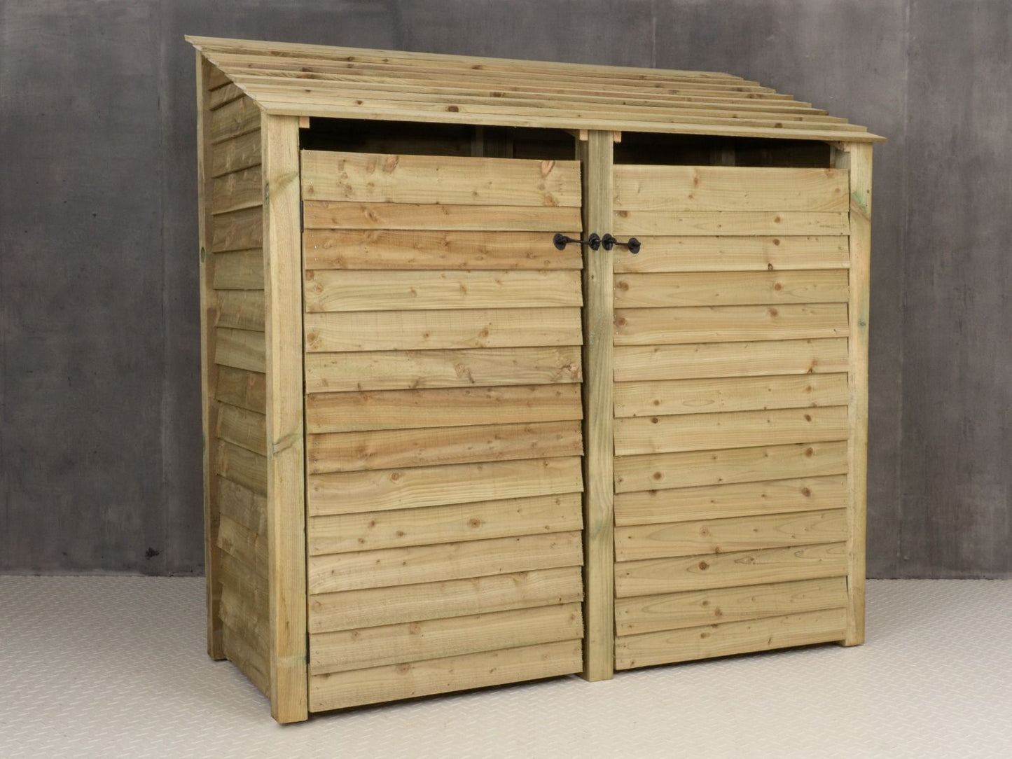 Wooden Log Store with Doors and Shelf W-187cm, H-126cm or 180cm, D-88cm