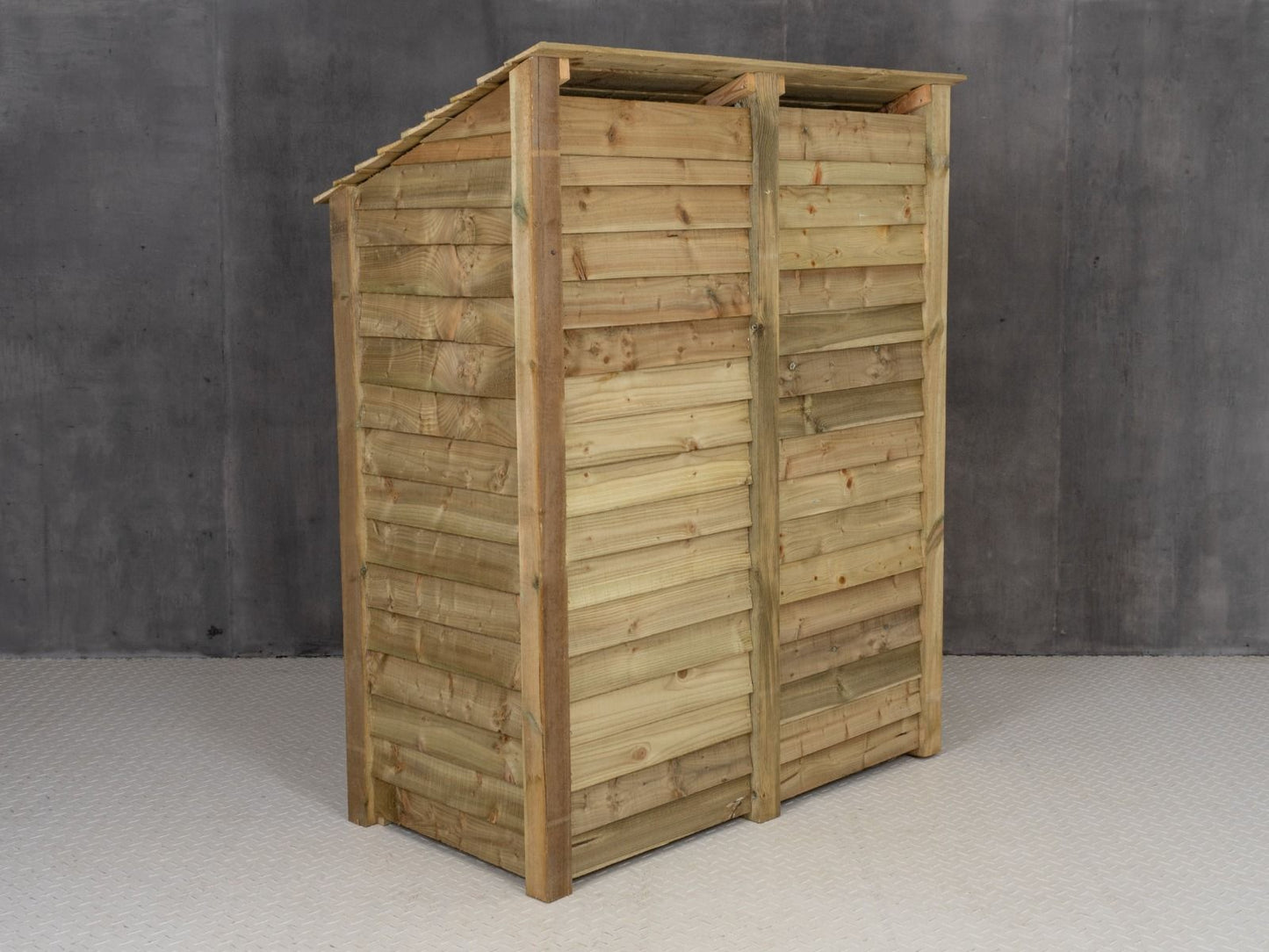 Wooden Log Store with Door and Shelf W-146cm, H-126cm or 180cm, D-88cm