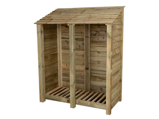 Wooden Log Store W-146cm, H-126cm or 180cm, D-88cm