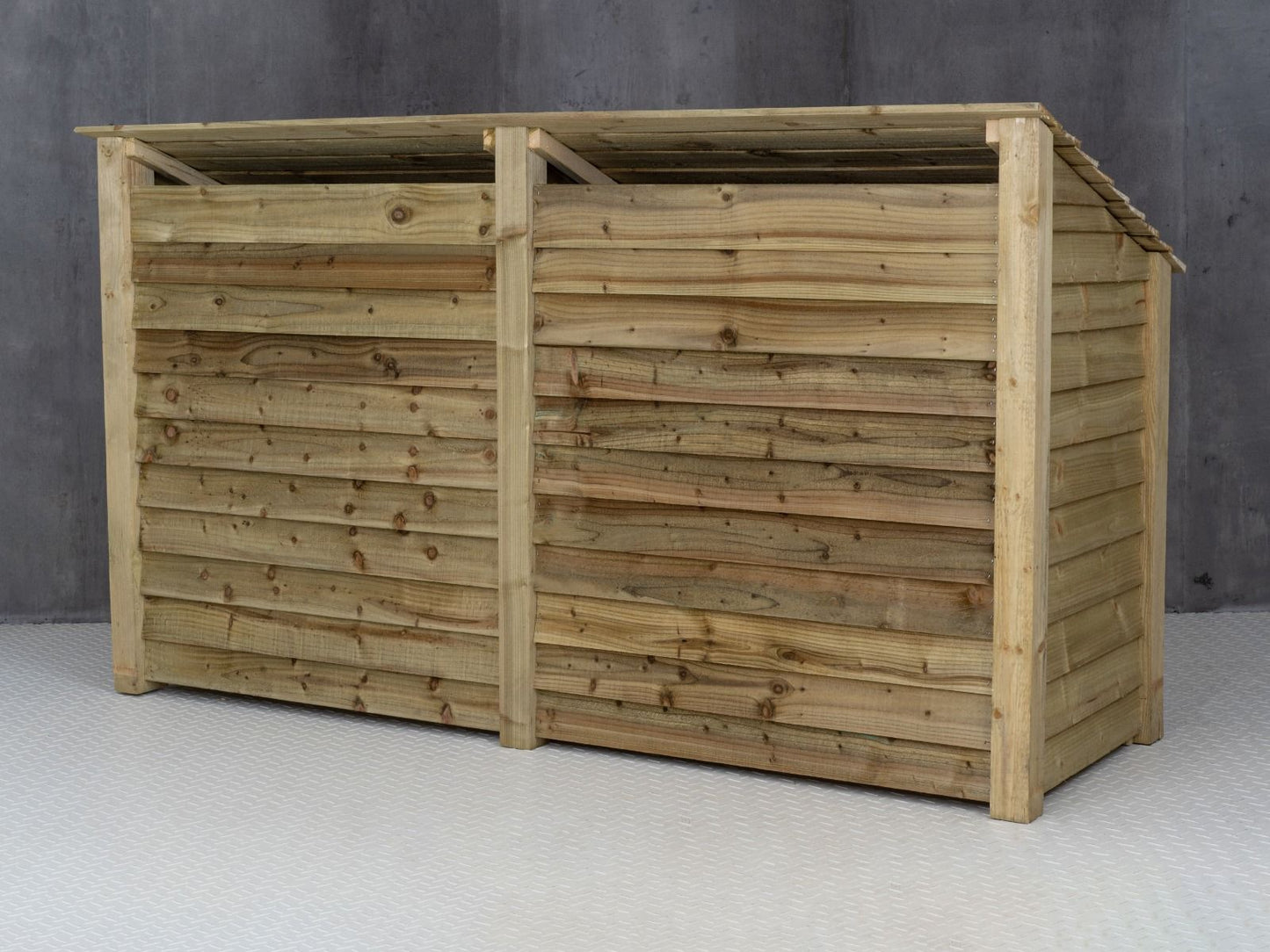 Wooden Log Store with Doors W-227cm, H-126cm or 180cm, D-88cm