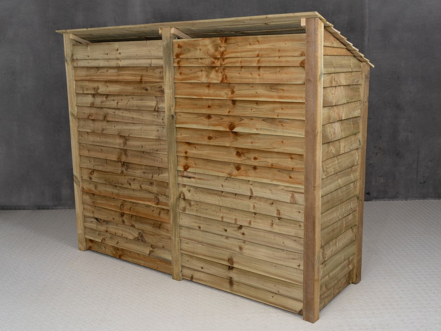 Wooden Log Store with Shelf W-227cm, H-126cm or 180cm, D-88cm