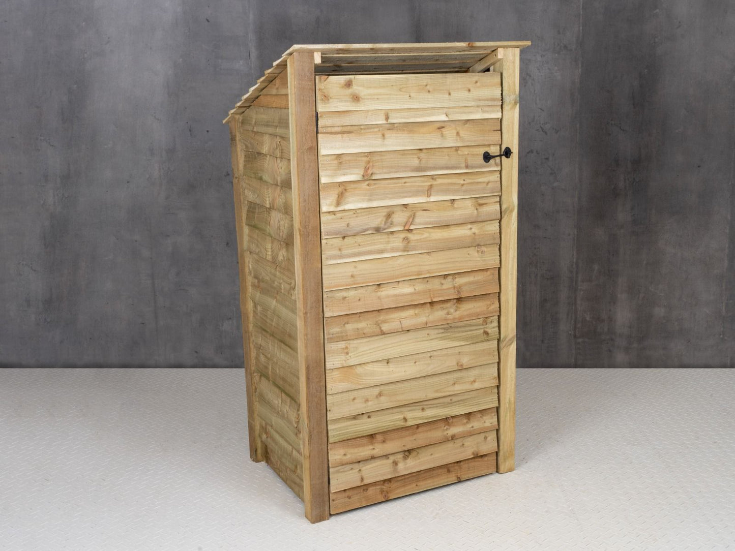 Wooden Log Store with Door (Roof Sloping Back) W-99cm, H-126cm Or 180cm, D-88cm
