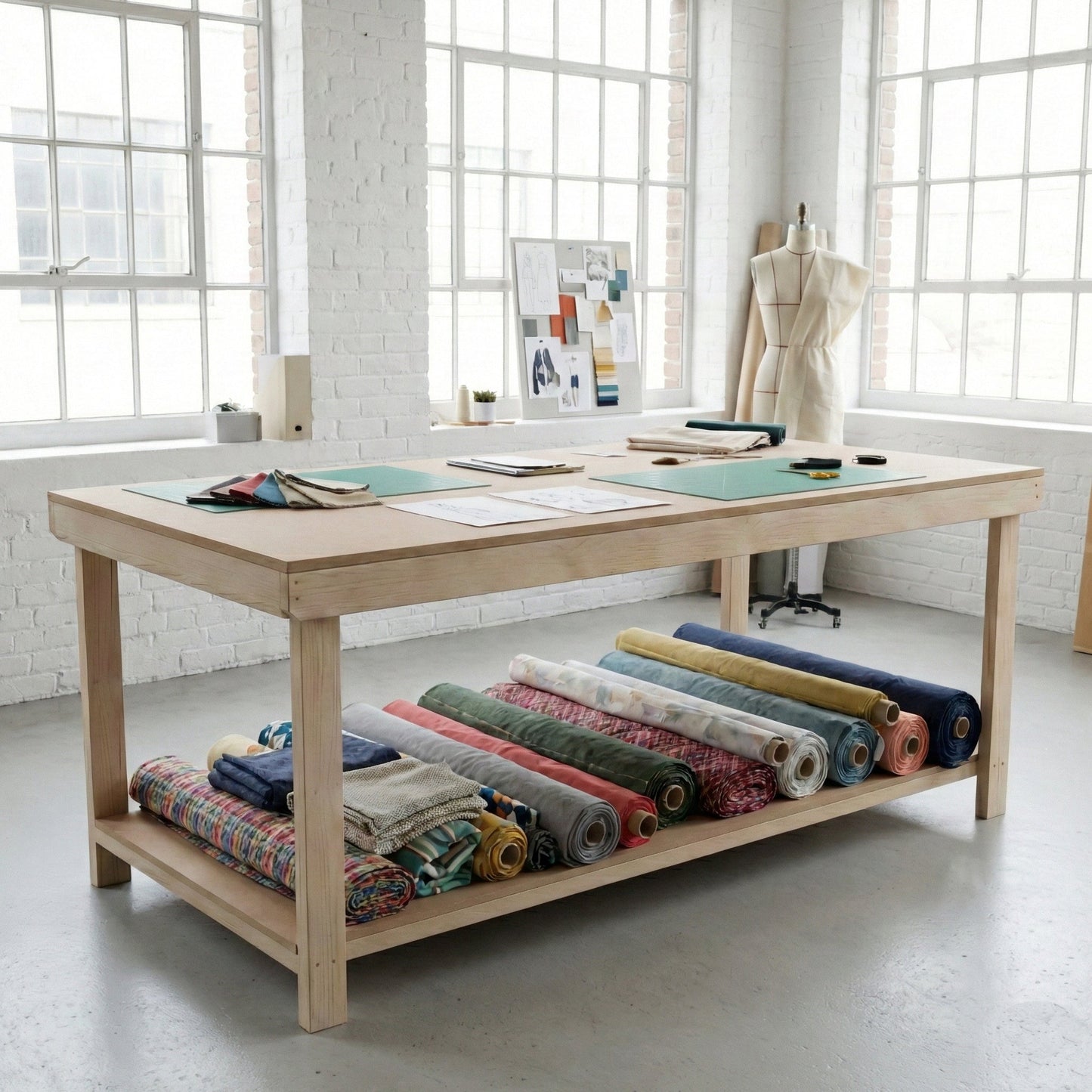 Wooden Workbench MDF Top Depth-4ft
