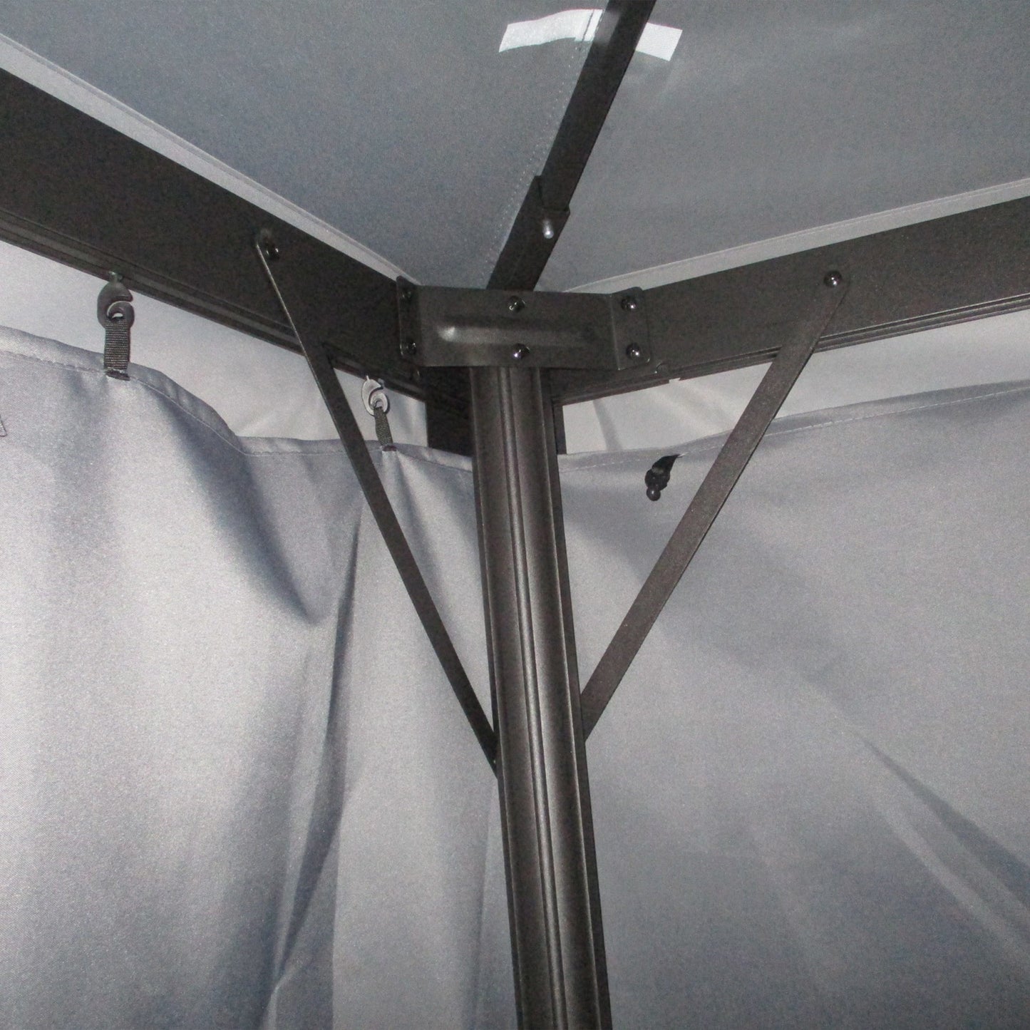 Outsunny 3 x 4m Aluminium Garden\'c2\'a0Gazebo, Marquee Canopy Shelter Pavilion Party Tent with Nets and Curtains for Garden and Deck, Dark Grey